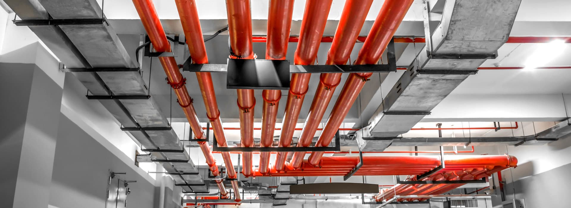 Commercial piping and ventilation system